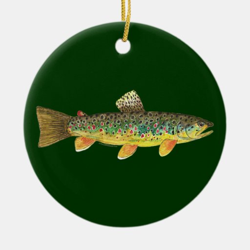 brown trout fishing christmas ornament zazzle brown trout fishing christmas ornament zazzle
