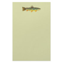 Brown Trout Fishing Customized Stationery