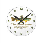 Brown Trout Fishing Wall Clocks