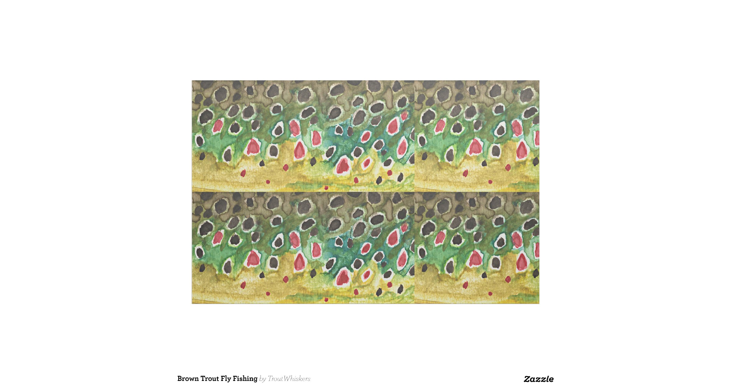 Brown Trout Fly Fishing Fabric Zazzle