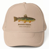 Brown Trout Latin Ichthyology Trucker Hats