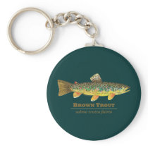 Brown Trout Latin Ichthyology Key Chains