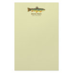 Brown Trout Latin Ichthyology Stationery Paper
