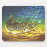 Brown trout mouse pad