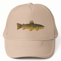 Brown Trout Watercolor Painting hats