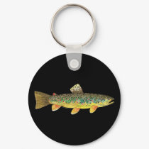 Brown Trout Watercolor Painting keychains