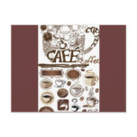 brown vector coffee post card