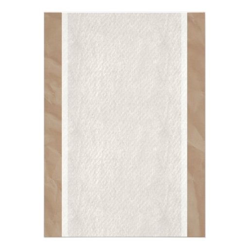 Brown Vintage Bow Linen Bridal Shower Invitations