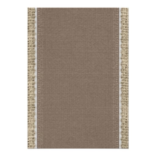Brown Vintage Lace Wedding Invitations