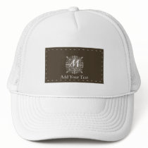 Brown Vintage Monogram Business Hats