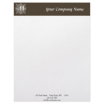 Brown Vintage Monogram Business Letterhead