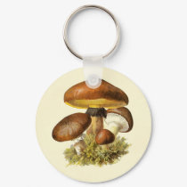 Brown Vintage Mushroom keychains by mosswood Brown Vintage Mushroom keychains