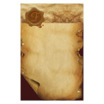 BROWN WAX SEAL PARCHMENT Monogram stationery