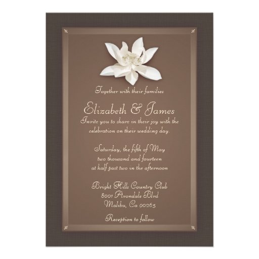 Brown Wedding Invitations