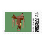 Brown Western Saddle Stamp