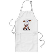 Brown & White Cow aprons