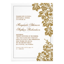 brown & white vineyard rehearsal dinner invite