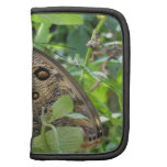 Brown Winged Butterfly Wallet Folio Organizer