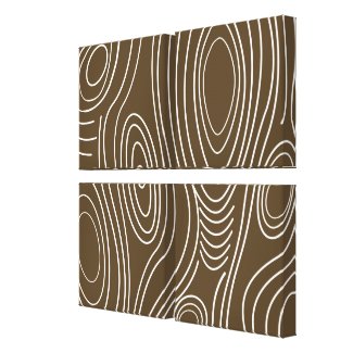 Brown Wood Grain Abstract Modern Art wrappedcanvas
