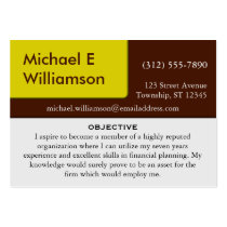 Brown Yellow Corner RESUME Business Cards business cards