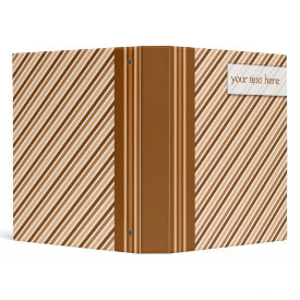 Brown & Yellow Stripes 1 Inch Binder binder
