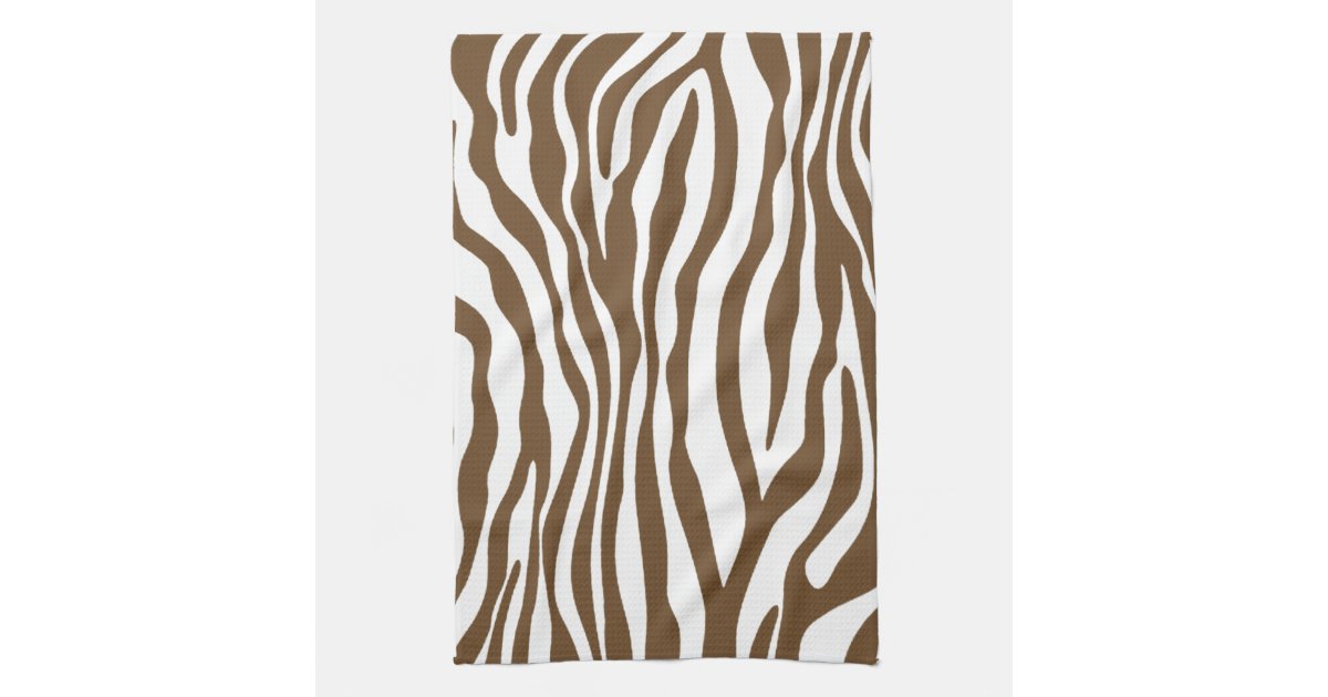 Brown Zebra Animal Print Towels Zazzle