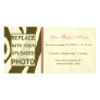 Brown Zebra Print and Pink Baby Girl Photo Card