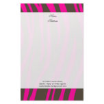 Brown Zebra Stripes background color!! stationery