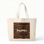 Brown Zebra Stripes Tote Bag bags