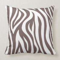 Brown zebra throw pillow