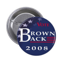 Brownback 2008 Button