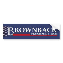 BROWNBACK FOR PRESIDENT 2008 Bumper Sticker bumper stickers