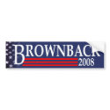 Brownback for President Bumper Sticker bumper stickers