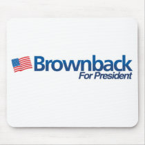 Brownback for President Mouse Pad mousepads