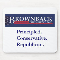 BROWNBACK FOR PRESIDENT Mousepad