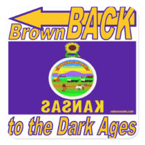 BrownBACK to the Dark Ages Square Sticker