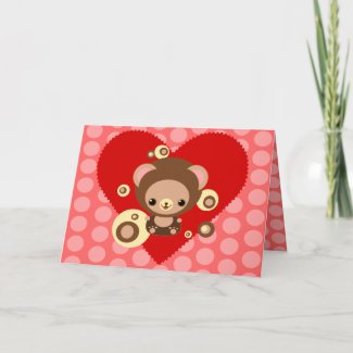 brownie bear be my valentine card
