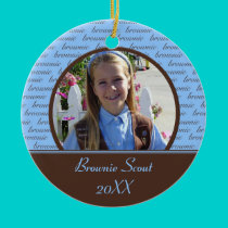 Brownie Scout Photo Ornament ornaments