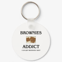 Brownies Addict keychains by foodshirts Brownies Addict keychains