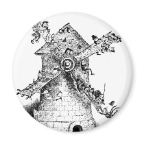 Brownies at a Windmill in Holland magnets