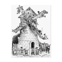 Brownies at a Windmill in Holland postcards by tartanphoenix Brownies at a Windmill in Holland postcards