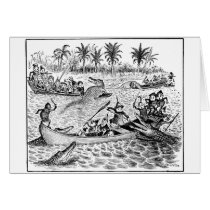 Brownies Fighting Alligators cards