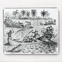 Brownies Fighting Alligators mousepads by tartanphoenix Brownies Fighting Alligators mousepads
