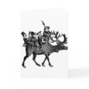 Brownies riding Reindeer cards by tartanphoenix Brownies riding Reindeer cards