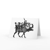 Brownies riding Reindeer cards