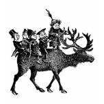 Brownies riding Reindeer Tee Shirt