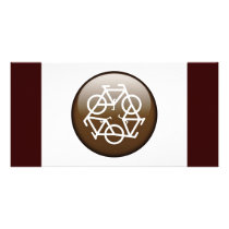 Browns recycle symbol personalized photo card