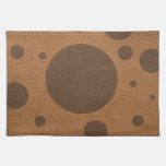 BrownScattered Spots on Tan Leather Texture placemats