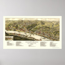 Brownsville, PA Panoramic Map - 1883 Poster