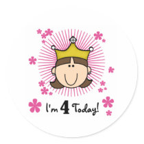 BROWPRINCESS4 ROUND STICKERS